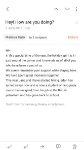 Samsung Eメール screenshot