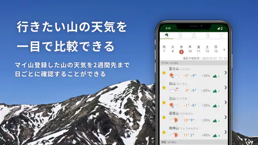 tenki.jp 登山天気 山の天気予報専門の登山アプリ 7