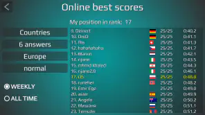 World Map Quiz screenshot