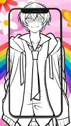 カラフル ピーチ  塗り絵 4