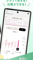 ドコモでんき／ガス　料金・使用量が一目でわかる！ 2