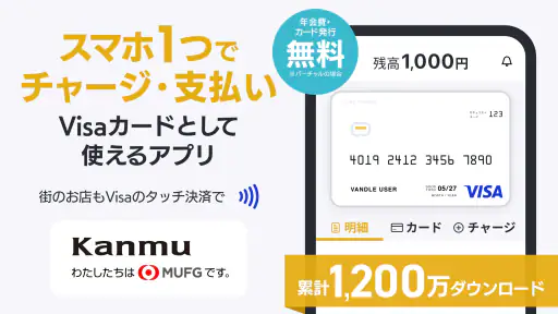 バンドルカード:Visaカードに後払いチャージ！Visa対応 1