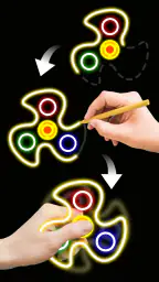 フィンガースピナー：光るアートドロー 2