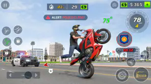 モトバイクスタントウイリーゲーム screenshot