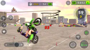 モトバイクスタントウイリーゲーム screenshot