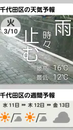 天気と天気予報アプリ らくらくウェザーニュース 1