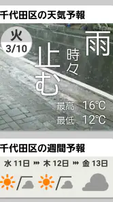 天気と天気予報アプリ　らくらくウェザーニュース　 screenshot