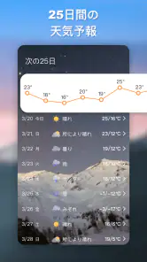 天気予報-正確な天気ライブとウィジェット screenshot