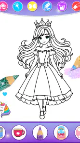 子供のためのプリンセス・カラーリング screenshot