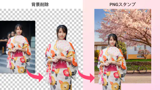 背景透過 - 合成写真アプリ、画像編集 1