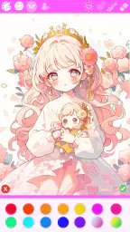 色塗り絵：イラストお絵描きぬりえパズルASMRゲーム 3