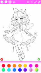 色塗り絵：イラストお絵描きぬりえパズルASMRゲーム 4