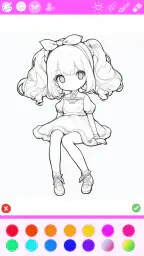 色塗り絵：イラストお絵描きぬりえパズルASMRゲーム 7