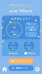 記憶力トレーニングの脳トレゲーム dual n-back 4
