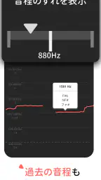 音程チェッカー チューナーやボイストレーニングに。音階を表示 2