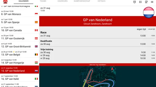 Race Kalender 2026 + WK-Stand 7