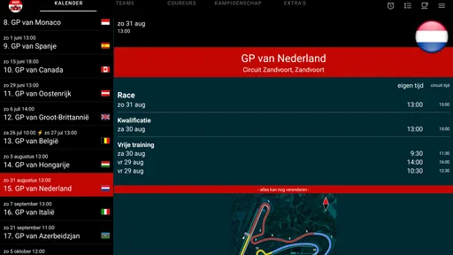 Race Kalender 2026 + WK-Stand 8
