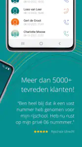2 of meer telnrs op 1 mobiel. screenshot