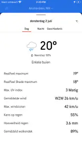 AccuWeather weerbericht screenshot