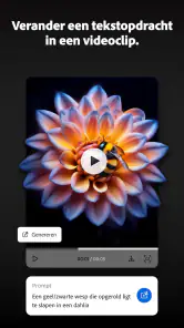 Adobe Firefly AI-foto & -video screenshot