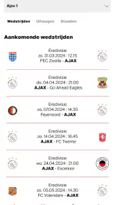 Ajax Official App screenshot