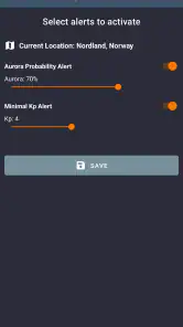 Aurora Forecast & Alerts screenshot