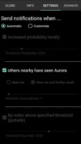 Aurora Notifier screenshot