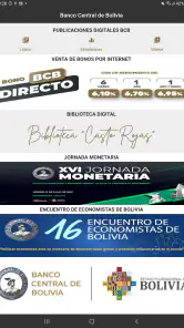 Banco Central de Bolivia screenshot