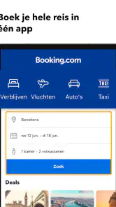 Booking.com Hotelreserveringen screenshot