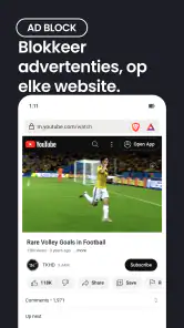 Brave privé-webbrowser screenshot