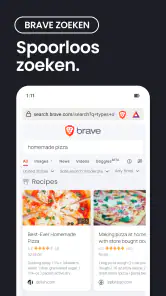 Brave privé-webbrowser screenshot