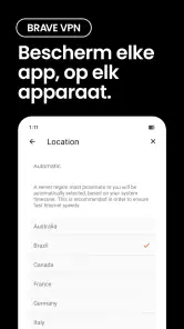 Brave privé-webbrowser screenshot