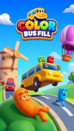 Color Bus Fill: Traffic Puzzle 5