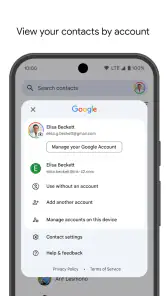Contacten screenshot