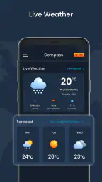 Digitaal kompas & live weer 5