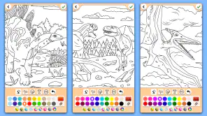 Dinosaurus kleur spel screenshot