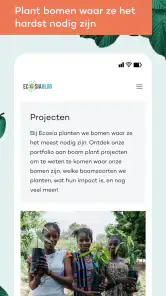 Ecosia: Search to plant trees screenshot