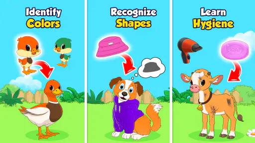 Farm animal games for kids 2-5 1