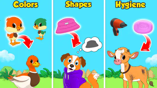 Farm animal games for kids 2-5 7