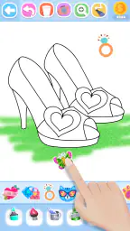 Glitter Beauty Coloring Pages 3