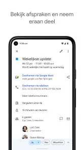 Google Agenda screenshot