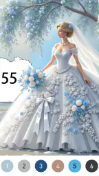 Gown Color by Number Book 4