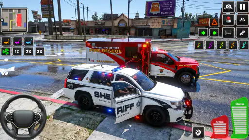 Highway Police Car Patrol Game 8