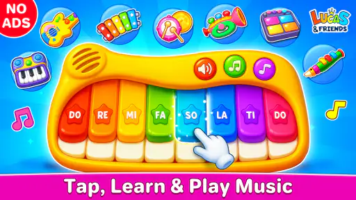 Kids Music: Piano, Xylo, Drums 1