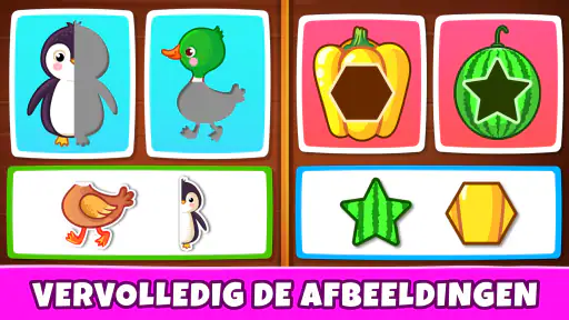 Kinderspellen: kleuren, puzzel 6