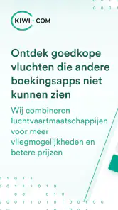 Kiwi.com - Boek Vliegtickets screenshot