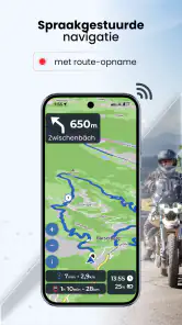 Kurviger motorfiets navigatie screenshot