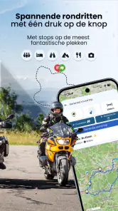 Kurviger motorfiets navigatie screenshot