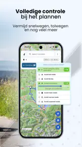 Kurviger motorfiets navigatie screenshot
