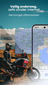 Kurviger motorfiets navigatie screenshot